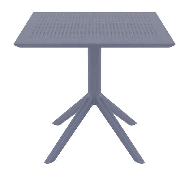 SKY DARK GREY 80X80X74εκ. ΤΡΑΠΕΖΙ ΠΟΛ/ΝΙΟΥ