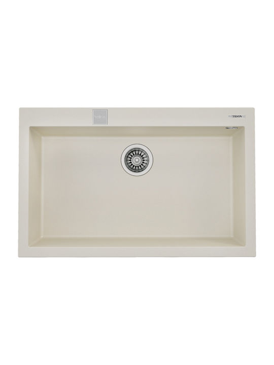 Teka Forsquare 72.40 TG Bright Cream Ένθετος Γρανιτένιος Νεροχύτης 80 Cm