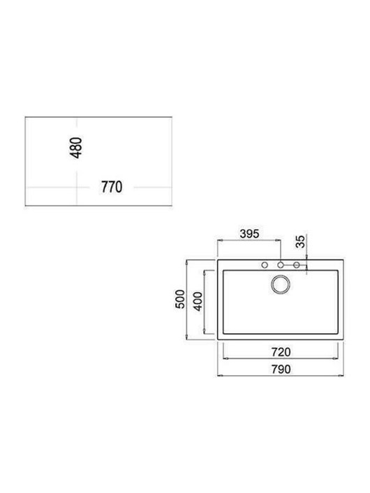 Teka Forsquare 72.40 TG Bright Cream Ένθετος Γρανιτένιος Νεροχύτης 80 Cm