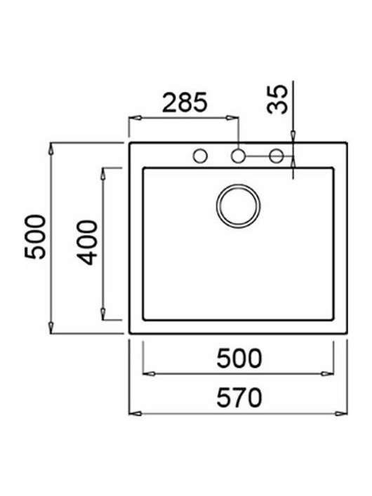 Teka Forsquare 50.40 TG Ένθετος Νεροχύτης από Συνθετικό Γρανίτη Μ57xΠ50cm Stone Grey