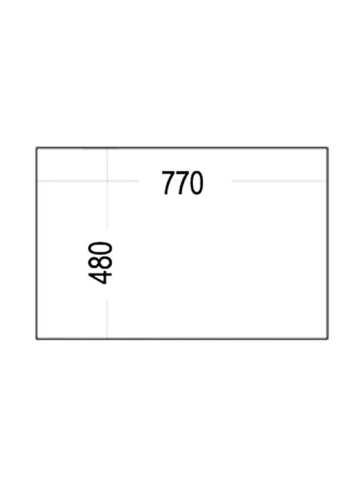 Teka Forsquare 2B 790 TG Ένθετος Νεροχύτης από Συνθετικό Γρανίτη Μ79xΠ50cm Bright Cream