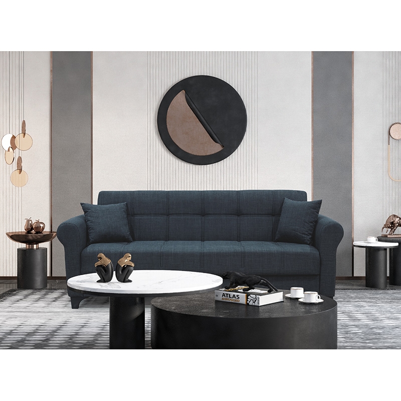 AZUR GREY ΥΦΑΣΜΑ 3ΘΕΣΙΟΣ ΚΑΝΑΠΕΣ/ΚΡΕΒΑΤΙ ΜΕ ΑΠΟΘ.ΧΩΡΟ 210X80X75εκ.