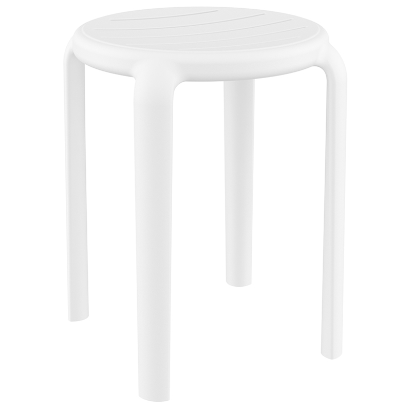 TOM 45εκ. ΣΚΑΜΠΟ WHITE ΠΟΛ/ΝΙΟΥ 34X34X45εκ.