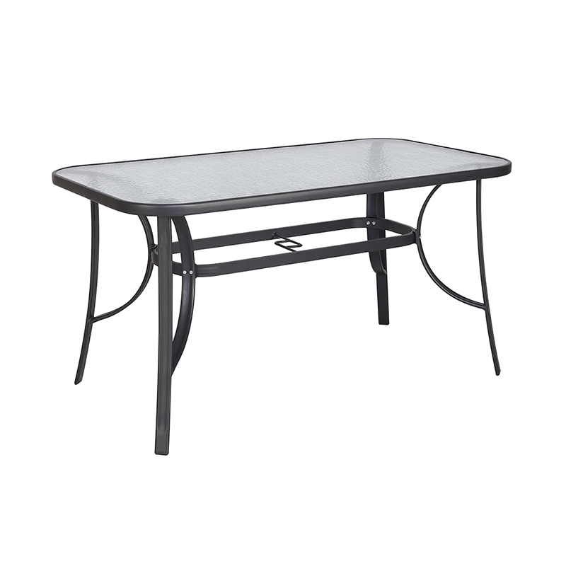 DENIM ΑΝΘΡΑΚΙ 140Χ80X71εκ. ΜΕΤΑΛΛΙΚΟ ΤΡΑΠΕΖΙ