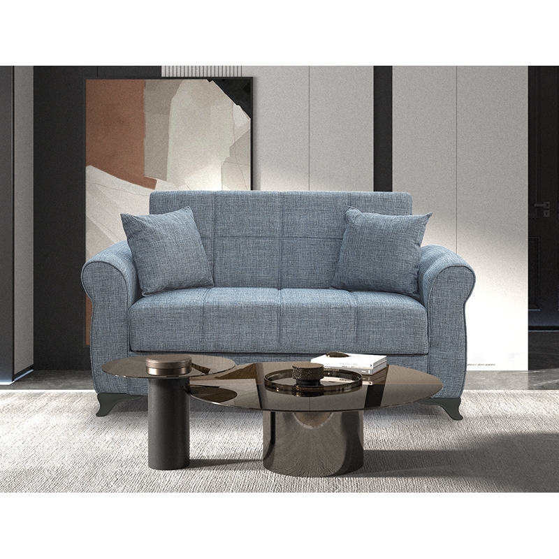 LENA GREY ΥΦΑΣΜΑ 2ΘΕΣΙΟΣ ΚΑΝΑΠΕΣ/ΚΡΕΒΑΤΙ ΜΕ ΑΠΟΘ.ΧΩΡΟ 150Χ80Χ75εκ.