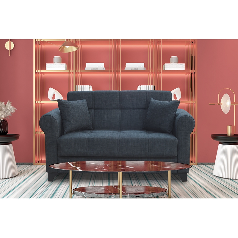 AZUR GREY ΥΦΑΣΜΑ 2ΘΕΣΙΟΣ ΚΑΝΑΠΕΣ/ΚΡΕΒΑΤΙ ΜΕ ΑΠΟΘ.ΧΩΡΟ 150Χ80Χ75εκ.