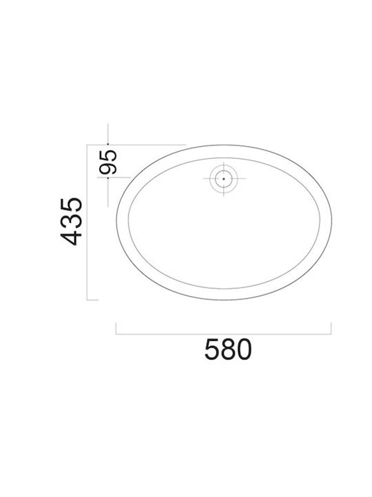 Serel 0501 Υποκαθήμενος Νιπτήρας Πορσελάνης 58x43.5cm Λευκός