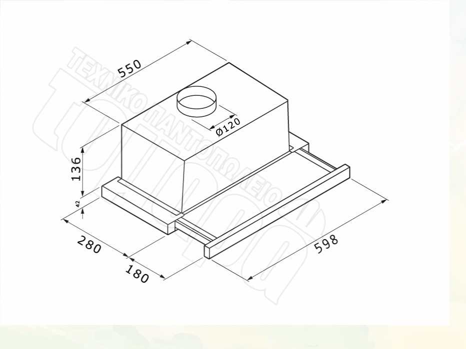 Geman 2405-60A Inox Συρόμενος Απορροφητήρας