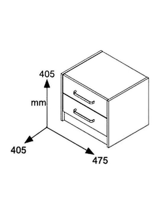 Ξύλινο Κομοδίνο Olympus Castillo / Toro 47.5x40.5x40.5cm