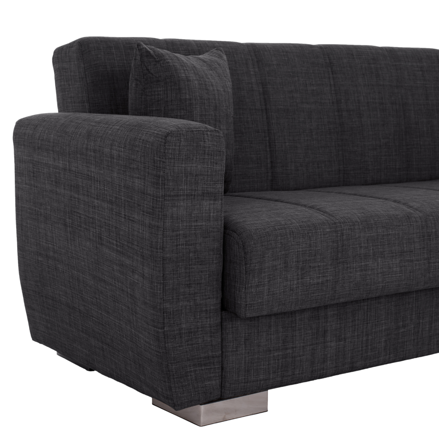 ΚΑΝΑΠΕΣ ΚΡΕΒΑΤΙ POLYA ΤΡΙΘΕΣΙΟΣ HM3240.03 ΓΚΡΙ 215x85x76Υ εκ.