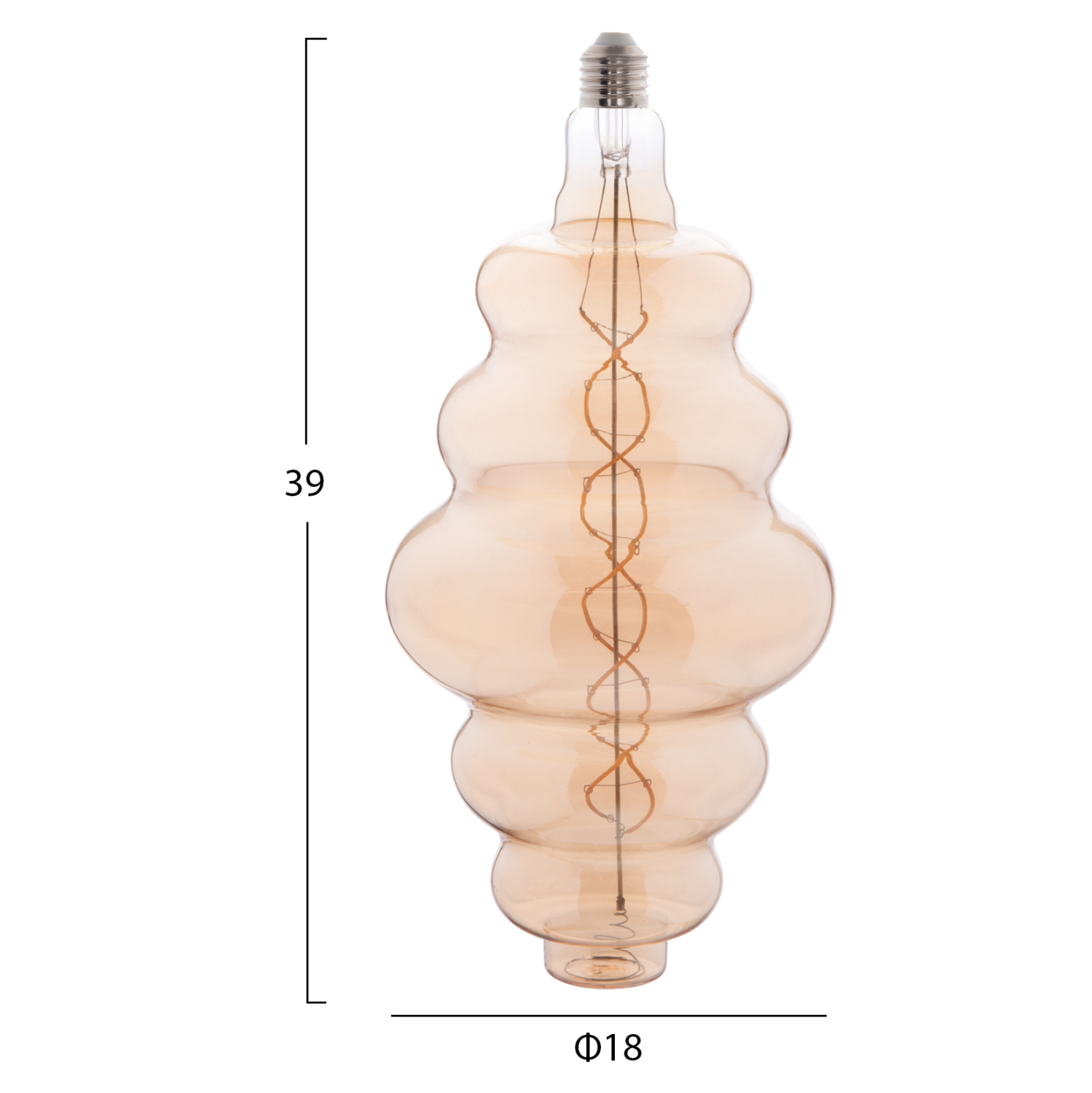 ΛΑΜΠΤΗΡΑΣ LED FILAMENT 8W E27 3000K GOLD COLOR DIMMABLE HM4056.02