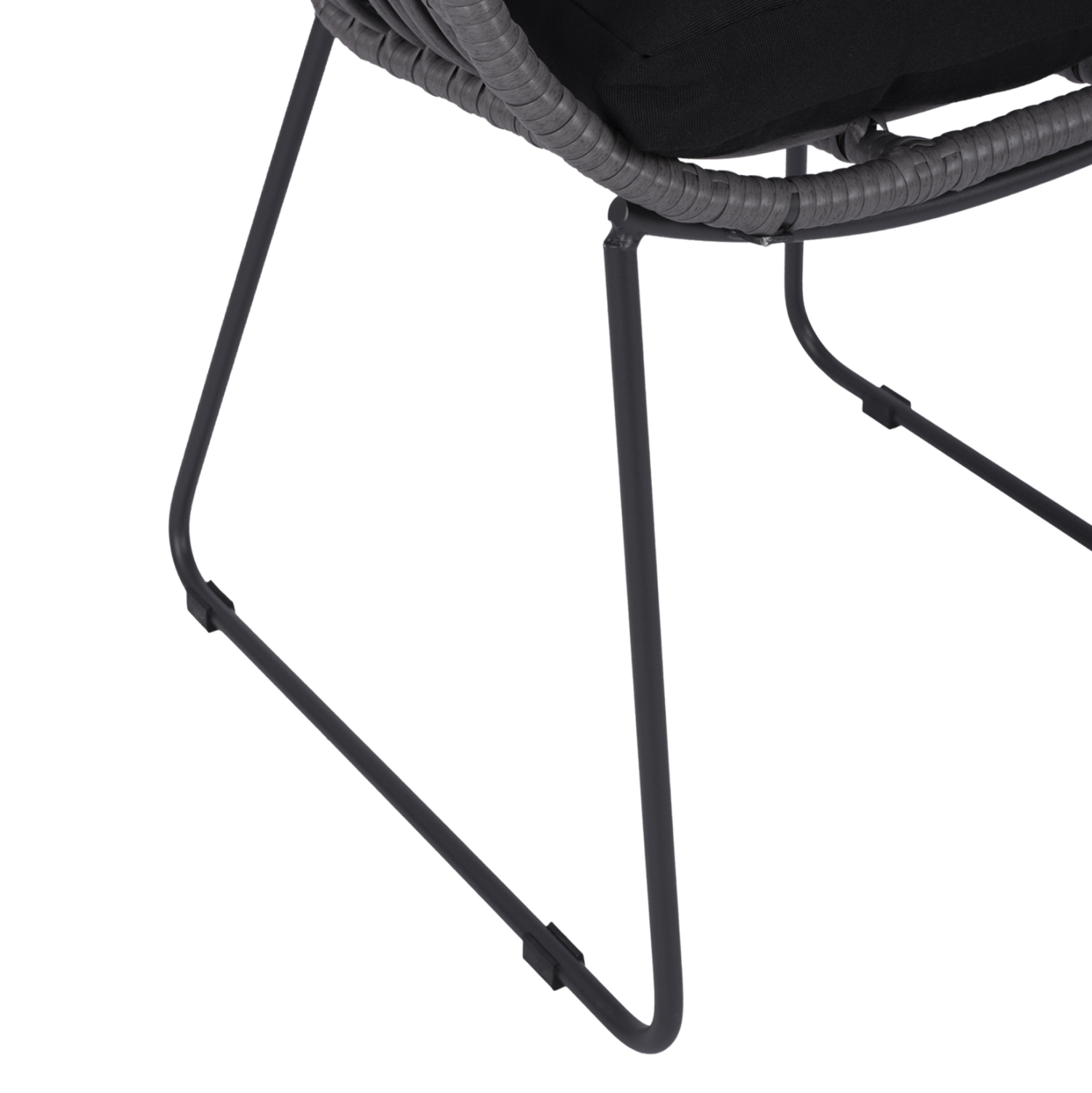 ΠΟΛΥΘΡΟΝΑ ΜΕΤΑΛΛΙΚΗ ΜΕ ΜΑΣΙΦ ΣΚΕΛΕΤΟ ΜΑΥΡΟ ΜΑΤ ΜΕ WICKER ΓΚΡΙ MOKA 60x56x84Υ εκ.HM5300.10