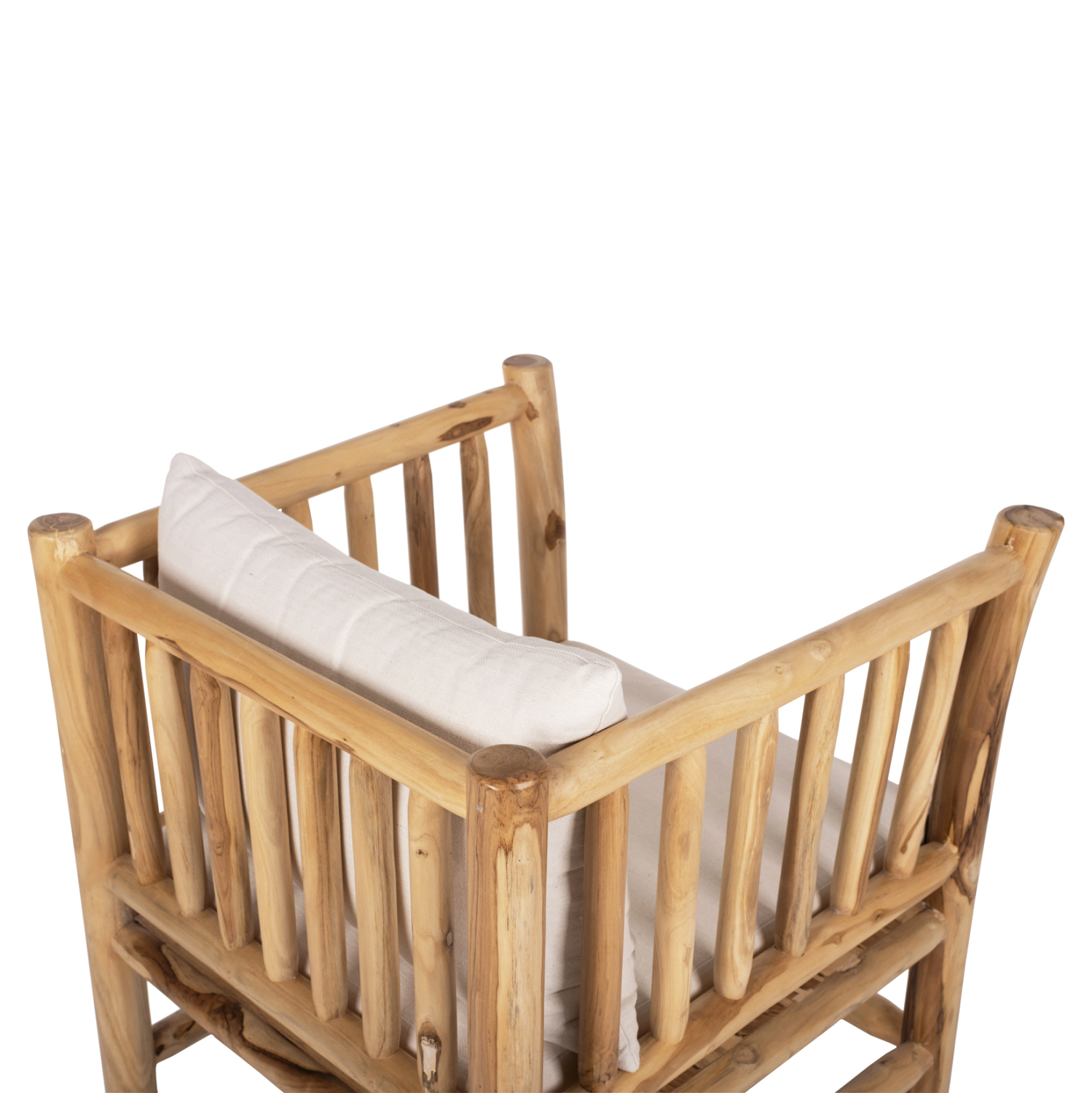 ΣΕΤ ΣΑΛΟΝΙ 4ΤΜΧ EDDARD HM9340 ΑΠΟ ΜΑΣΙΦ ΞΥΛΟ TEAK ΦΥΣΙΚΟ - ΛΕΥΚΟ