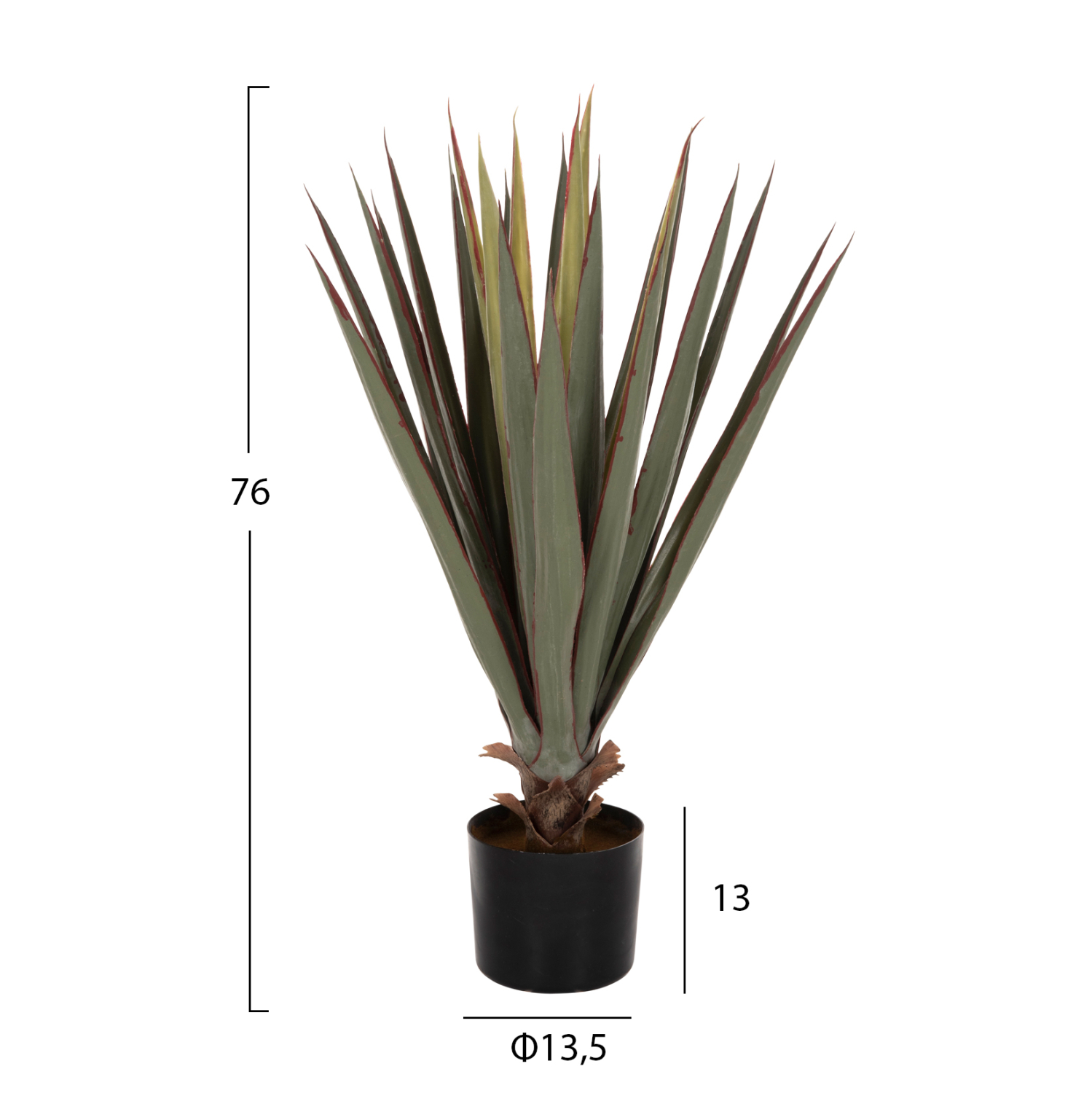 ΔΙΑΚΟΣΜΗΤΙΚΟ ΣΥΝΘΕΤΙΚΟ ΦΥΤΟ HM7985 SISAL AGAVE ΣΕ ΓΛΑΣΤΡΑ Φ13,5x13-76Υεκ.