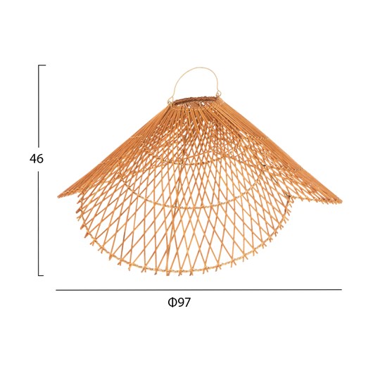 ΦΩΤΙΣΤΙΚΟ ΟΡΟΦΗΣ ΚΡΕΜΑΣΤΟ HM7880.02 RATTAN ΣΕ ΜΠΕΖ ΤΗΣ ΑΜΜΟΥ ΧΡΩΜΑ Φ97x46Υεκ