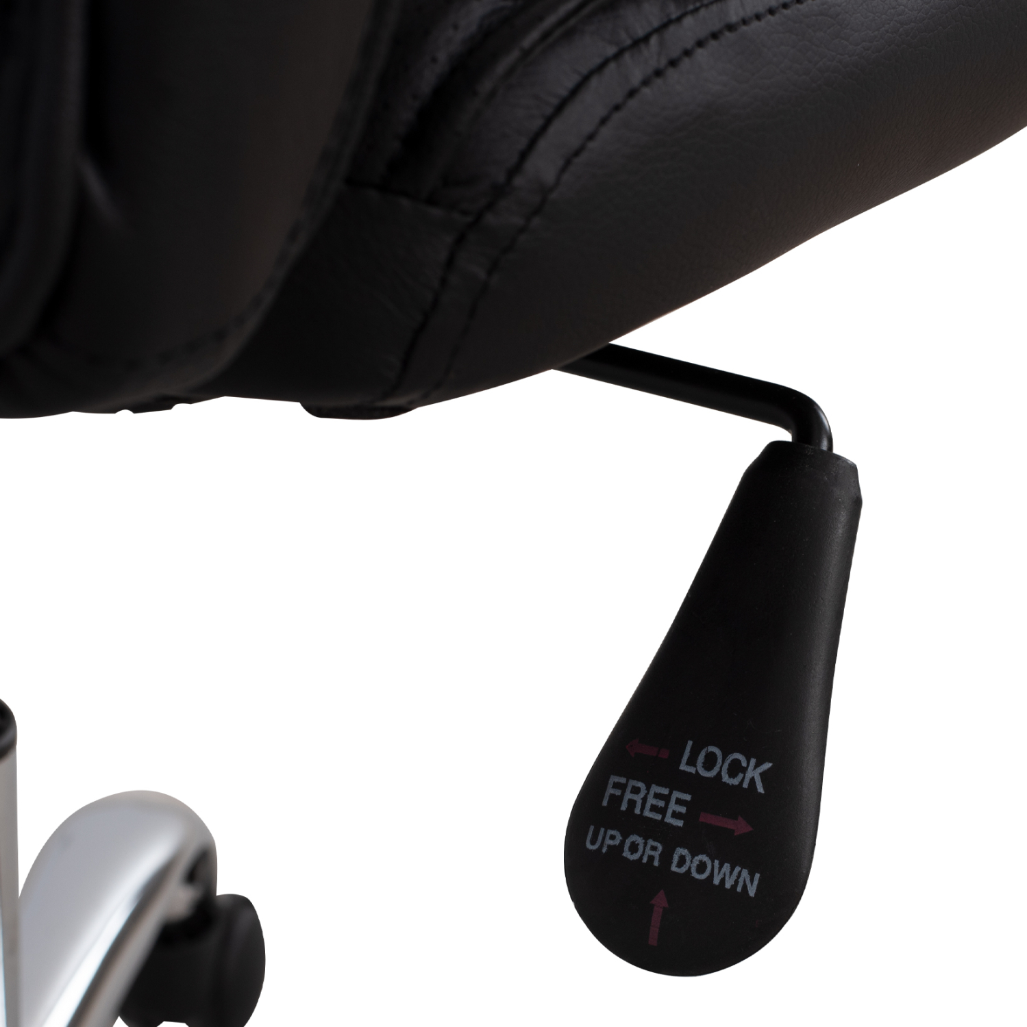 ΚΑΡΕΚΛΑ ΓΡΑΦΕΙΟΥ ΔΙΕΥΘΥΝΤΙΚΗ ΜΑΥΡΗ ΜΕ ΒΑΣΗ ΧΡΩΜΙΟΥ JACOB HM1044.11 55,5x65x111 cm.