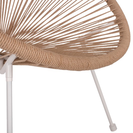 ΠΟΛΥΘΡΟΝΑ ACAPULCO Τ. ΦΩΛΙΑ ΜΕΤΑΛΛΟ ΛΕΥΚΟ ΜΕ TWISTED WICKER HM5871.02 70x73x79 εκ.