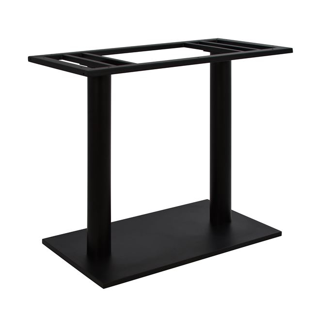 ΒΑΣΗ ΜΕΤΑΛΛΙΚΗ ΔΙΠΛΗ ΜΑΥΡΗ 80Χ40Χ72Υεκ. ΜΕ ΡΕΓΟΥΛΑΤΟΡΟΥΣ HM435