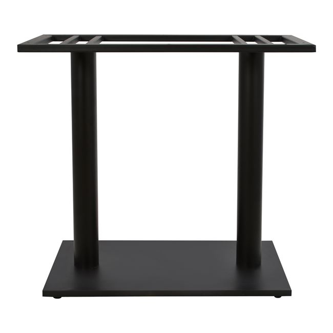 ΒΑΣΗ ΜΕΤΑΛΛΙΚΗ ΔΙΠΛΗ ΜΑΥΡΗ 80Χ40Χ72Υεκ. ΜΕ ΡΕΓΟΥΛΑΤΟΡΟΥΣ HM435