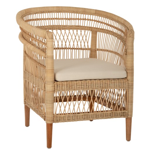 ΠΟΛΥΘΡΟΝΑ MALAWI HM9635.04 ΞΥΛΟ ΜΑΟΝΙ ΕΠΕΝΔΥΣΗ RATTAN ΛΕΥΚΟ ΜΑΞΙΛΑΡΙ ΚΑΘΙΣΜΑΤΟΣ 80x70x86Υεκ.