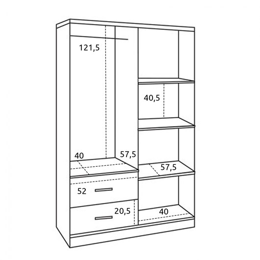 ΝΤΟΥΛΑΠΑ 4ΦΥΛΛΗ BLAKELY ME 2 ΣΥΡΤΑΡΙΑ HM339.01 ZEBRANO 120Χ42,5Χ180,5εκ.