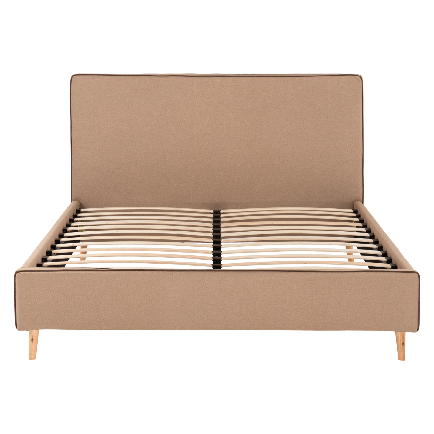 ΚΡΕΒΑΤΙ INDRA ΑΠΟ ΜΠΕΖ ΥΦΑΣΜΑ & ΚΑΦΕ ΡΕΛΙ HM662.02 ΓΙΑ ΣΤΡΩΜΑ 160x200 EK.