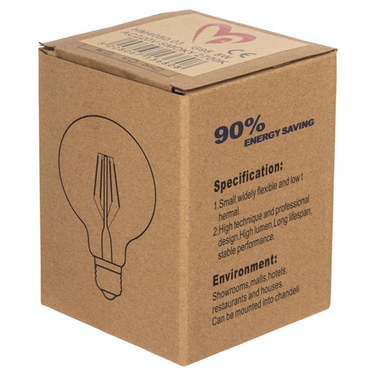 ΛΑΜΠΤΗΡΑΣ GLOBO LED FILAMENT 8W E27 3000K ΦΙΜΕ DIMMABLE HM4050.03