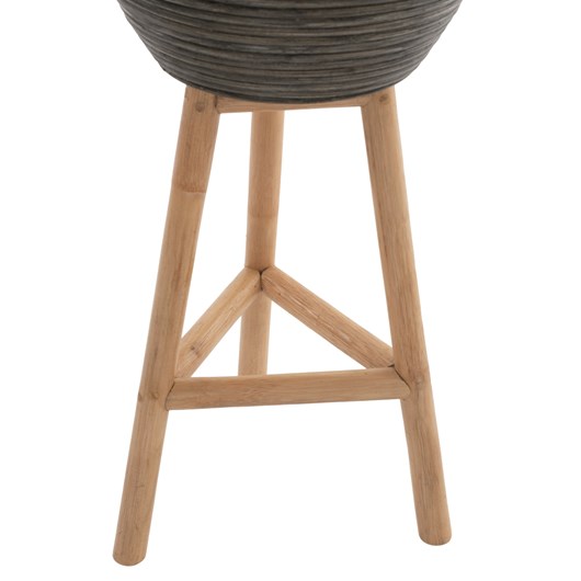 ΓΛΑΣΤΡΑ ΑΠΟ RATTAN ΚΑΙ BAMBOO HM7815 31x30x80Yεκ. ΦΥΣΙΚΟ - ΠΡΑΣΙΝΟ