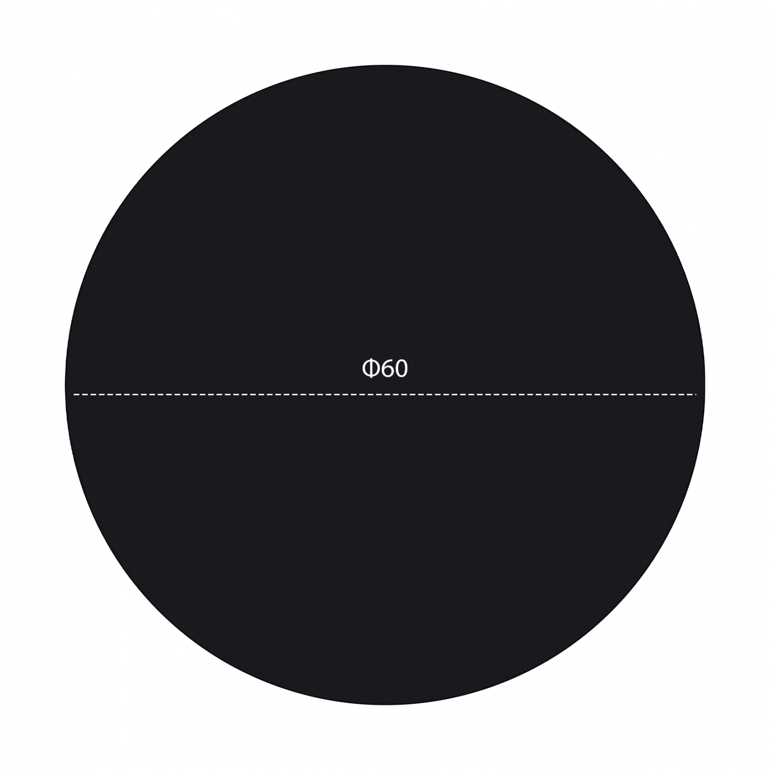 ΕΠΙΦΑΝΕΙΑ ΤΡΑΠΕΖΙΟΥ HPL HM5841.01 ΜΑΥΡΗ Φ60 εκ. ΠΑΧΟΥΣ 12mm.