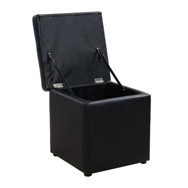 ΣΚΑΜΠΩ ΜΕ ΑΠΟΘΗΚΕΥΤΙΚΟ ΧΩΡΟ PU ΜΑΥΡΟ CUBE HM224.01 38x38x36.5Υεκ.