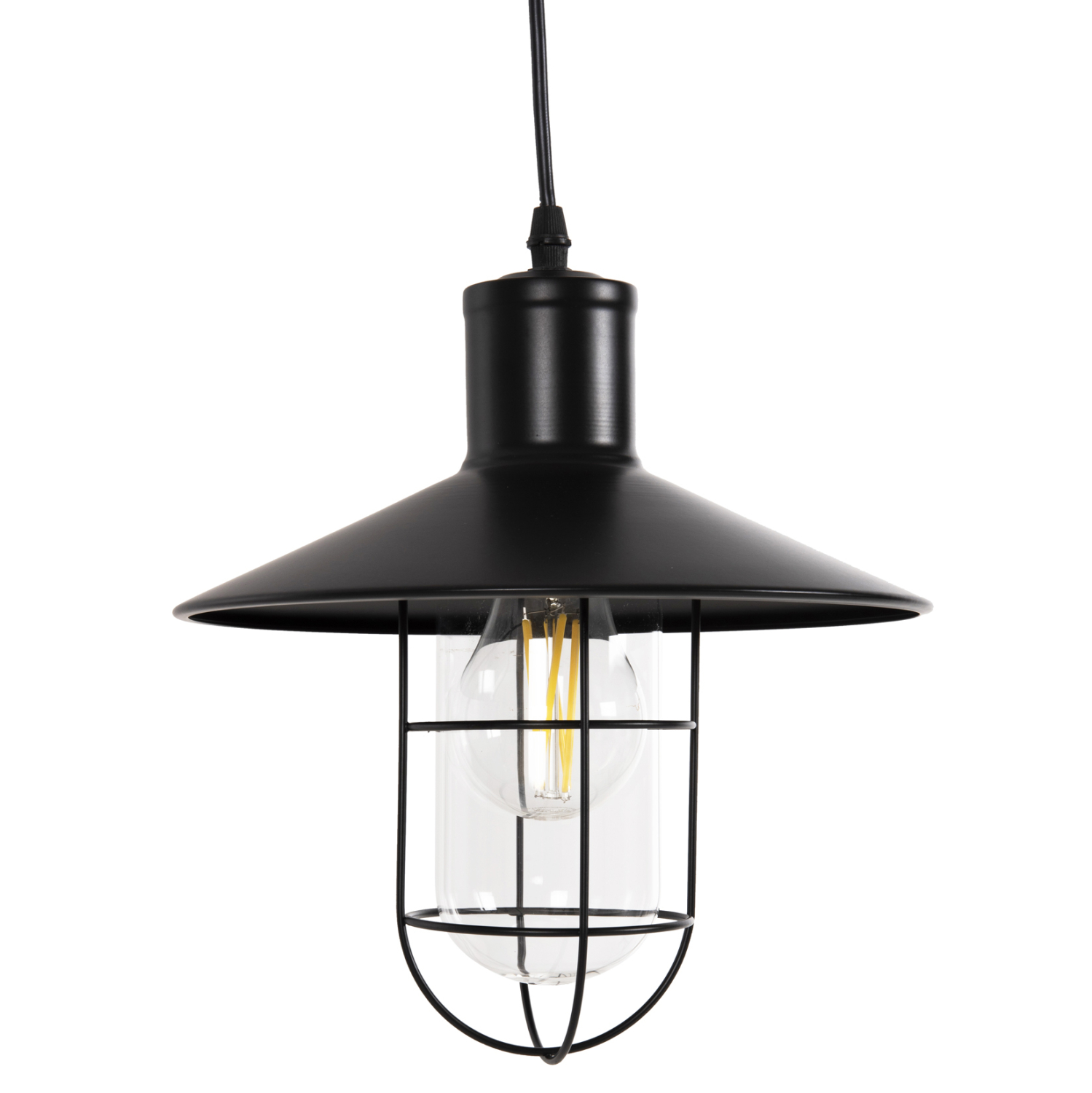 ΦΩΤΙΣΤΙΚΟ ΟΡΟΦΗΣ ΚΡΕΜΑΣΤΟ HM4119 ΜΑΥΡΟ ΜΕΤΑΛΛΙΚΟ-ΓΥΑΛΙ Φ26x125Yεκ