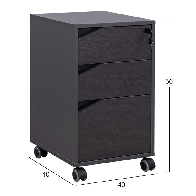 ΕΠΑΓΓΕΛΜΑΤΙΚΗ ΣΥΡΤΑΡΙΕΡΑ ΓΡΑΦΕΙΟΥ ΜΕ ΡΟΔΑΚΙΑ ROSEWOOD HM2108 42X42X60Y εκ.