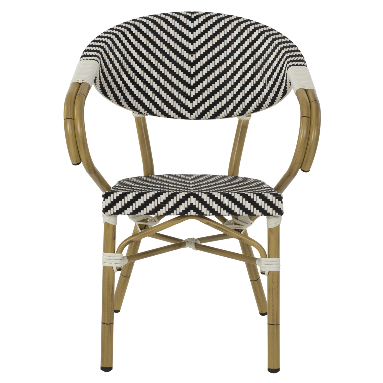 ΠΟΛΥΘΡΟΝΑ BAMBOO LOOK HM5861.01 ΜΑΥΡΟ-ΛΕΥΚΟ 57x55x82 εκ.