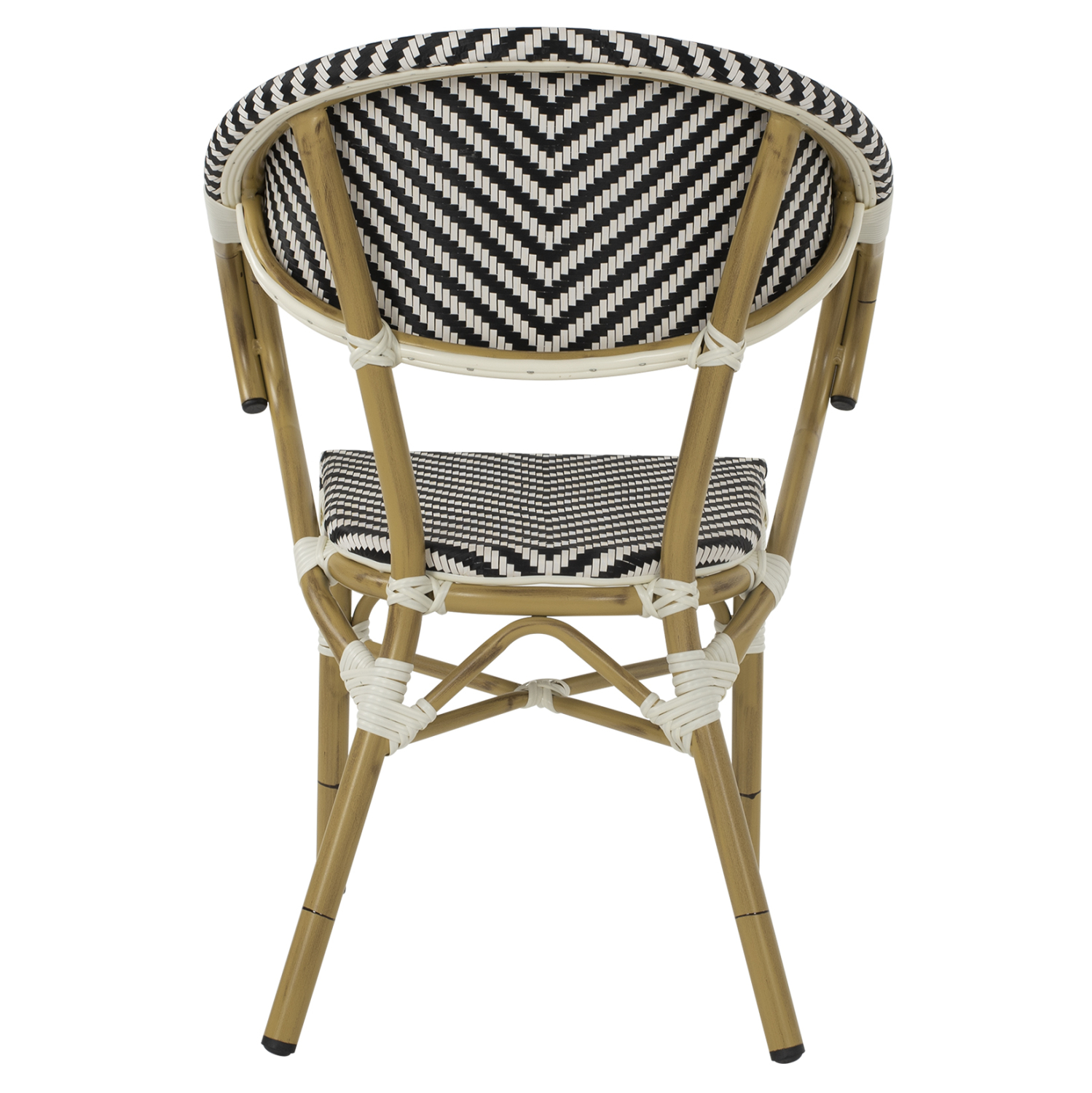 ΠΟΛΥΘΡΟΝΑ BAMBOO LOOK HM5861.01 ΜΑΥΡΟ-ΛΕΥΚΟ 57x55x82 εκ.