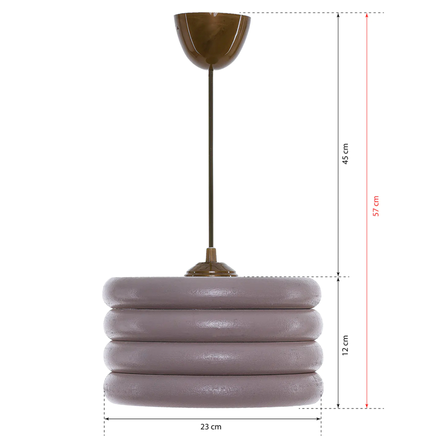 ΦΩΤΙΣΤΙΚΟ ΟΡΟΦΗΣ ΚΡΕΜΑΣΤΟ ΑΠΟ ΞΥΛΟ ΓΚΡΙ HM7655.04 Φ23x57 εκ.