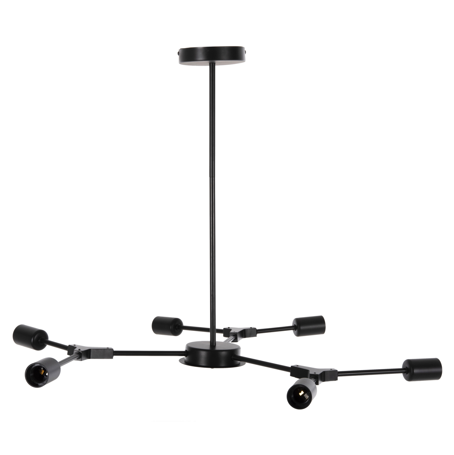 ΦΩΤΙΣΤΙΚΟ ΟΡΟΦΗΣ ΚΡΕΜΑΣΤΟ HM4125 6-ΦΩΤΟ ΜΑΥΡΟ ΜΕΤΑΛΛΟ 75x75x75Υεκ