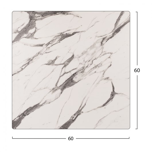 ΕΠΙΦΑΝΕΙΑ ΤΡΑΠΕΖΙΟΥ HPL HM5837.11 MARBLE WHITE-GREY 60x60 εκ. ΠΑΧΟΥΣ 12mm.