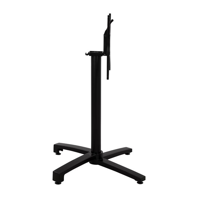 ΒΑΣΗ ΑΛΟΥΜΙΝΙΟΥ ΠΤΥΣΣΟΜΕΝΗ HM459.01 ΜΑΥΡΟ ΜΑΤ 69Χ69Χ73Υεκ. ΜΕ ΣΤΑΥΡΟ 48Χ48εκ.