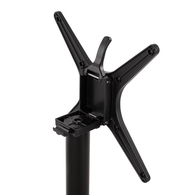 ΒΑΣΗ ΑΛΟΥΜΙΝΙΟΥ ΠΤΥΣΣΟΜΕΝΗ HM459.01 ΜΑΥΡΟ ΜΑΤ 69Χ69Χ73Υεκ. ΜΕ ΣΤΑΥΡΟ 48Χ48εκ.