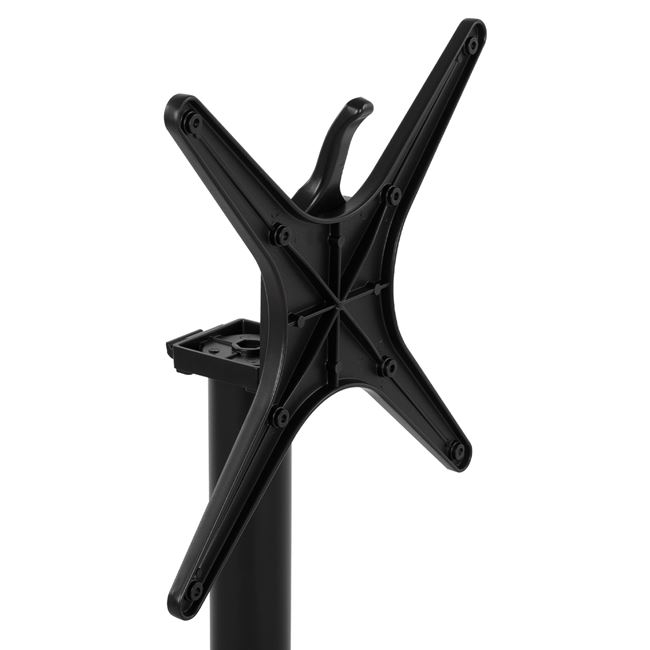 ΒΑΣΗ ΑΛΟΥΜΙΝΙΟΥ ΠΤΥΣΣΟΜΕΝΗ HM459.01 ΜΑΥΡΟ ΜΑΤ 69Χ69Χ73Υεκ. ΜΕ ΣΤΑΥΡΟ 48Χ48εκ.