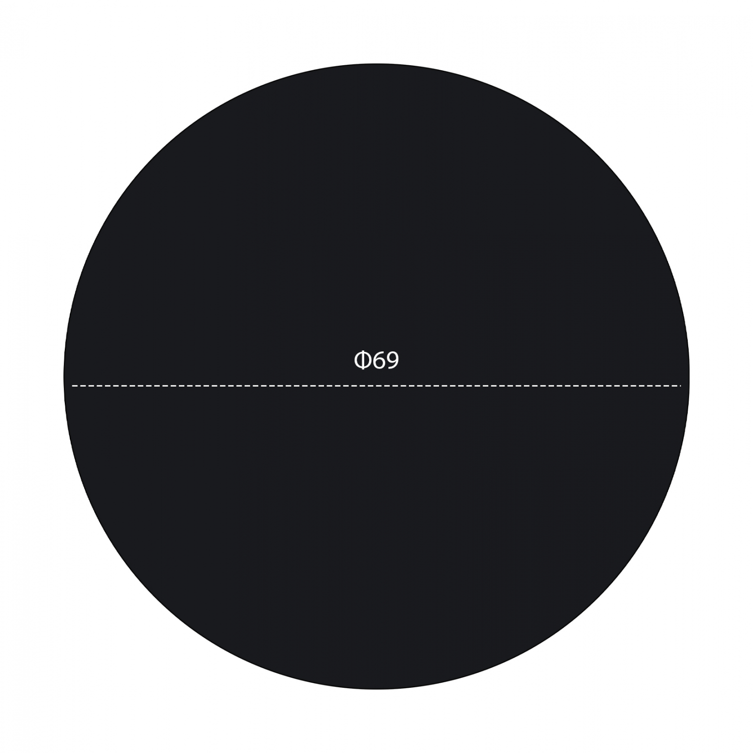 ΕΠΙΦΑΝΕΙΑ ΤΡΑΠΕΖΙΟΥ HPL HM5842.01 ΜΑΥΡΗ Φ69 εκ. ΠΑΧΟΥΣ 12mm.