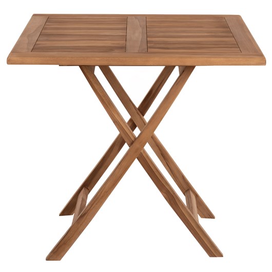 ΤΡΑΠΕΖΙ ΤΕΤΡΑΓΩΝΟ KENDALL ΠΤΥΣΣΟΜΕΝΟ HM9544 TEAK ΣΕ ΦΥΣΙΚΟ ΧΡΩΜΑ 80x80x75Yεκ.