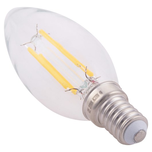 ΛΑΜΠΤΗΡΑΣ LED FILAMENT 4W E14 3000K ΔΙΑΦΑΝΟΣ DIMMABLE HM4048.01