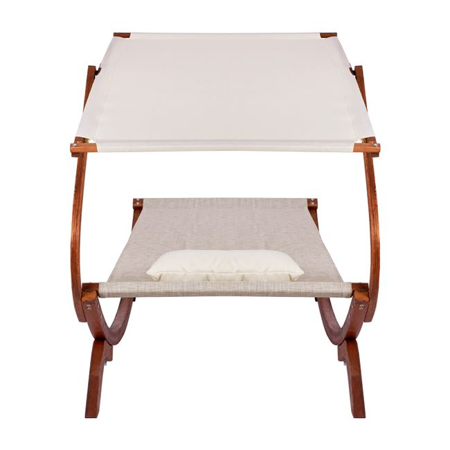 ΞΑΠΛΩΣΤΡΑ ΠΑΡΑΛΙΑΣ ΞΥΛΙΝΗ ΚΑΡΥΔΙ-ΜΠΕΖ ΜΕ ΣΚΙΑΣΤΡΟ COLBY HM5671.02 105X221X162Υ εκ.