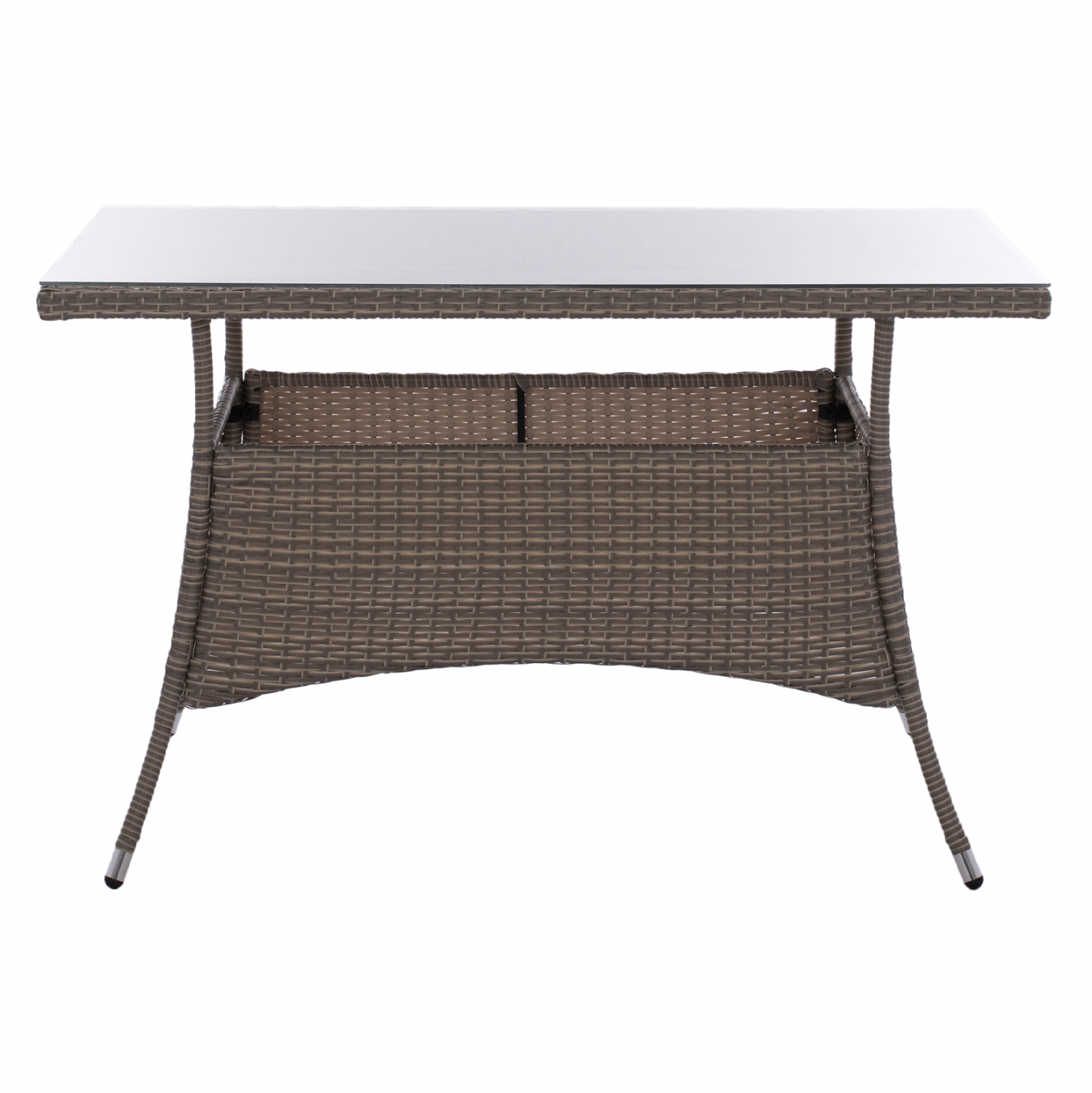 ΤΡΑΠΕΖΙ ΜΕΤΑΛΛΙΚΟ MILITARY RATTAN ΓΚΡΙ HM5141.31 120x70x75Υ εκ.