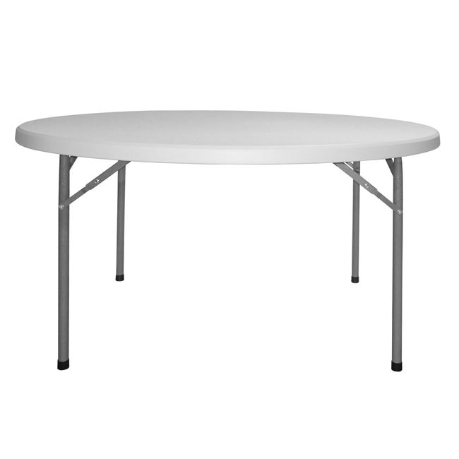 ΤΡΑΠΕΖΙ CATERING-ΣΥΝΕΔΡΙΟΥ ΣΤΡΟΓΓΥΛΟ HM5062 Φ122Χ74εκ ΠΤΥΣΣΟΜΕΝΟ