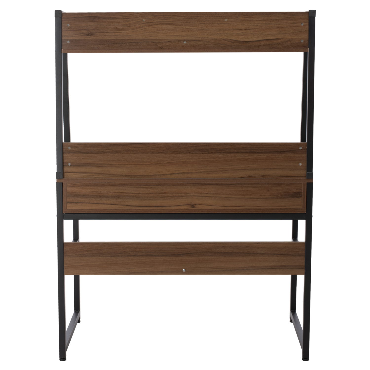 ΓΡΑΦΕΙΟ ΜΕ ΒΙΒΛΙΟΘΗΚΗ TANAYA HM2390.12 ΜΕΛΑΜΙΝΗ ΚΑΡΥΔΙ-ΜΑΥΡΟΣ ΜΕΤΑΛΛ.ΣΚΕΛΕΤΟΣ 100x48x139Y