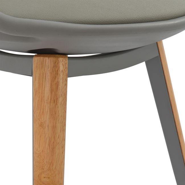 ΠΟΛΥΘΡΟΝΑ ΤΡΑΠΕΖΑΡΙΑΣ HM8049.10 ANAIS ΓΚΡΙ ΜΕ ΞΥΛΙΝΑ ΠΟΔΙΑ 60x53x86Υ εκ.