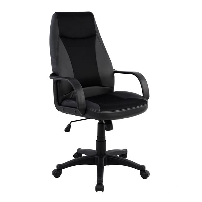 ΚΑΡΕΚΛΑ ΓΡΑΦΕΙΟΥ GAMING SIVIR HM1001.01 ΜΕ ΜΑΥΡΟ PU 59x 60x115 εκ.