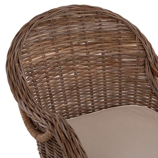 ΠΟΛΥΘΡΟΝΑ ΜΕ ΕΚΡΟΥ ΜΑΞΙΛΑΡΙ KEYLA HM9536 ΚΑΦΕ RATTAN 63x65x87Υεκ.